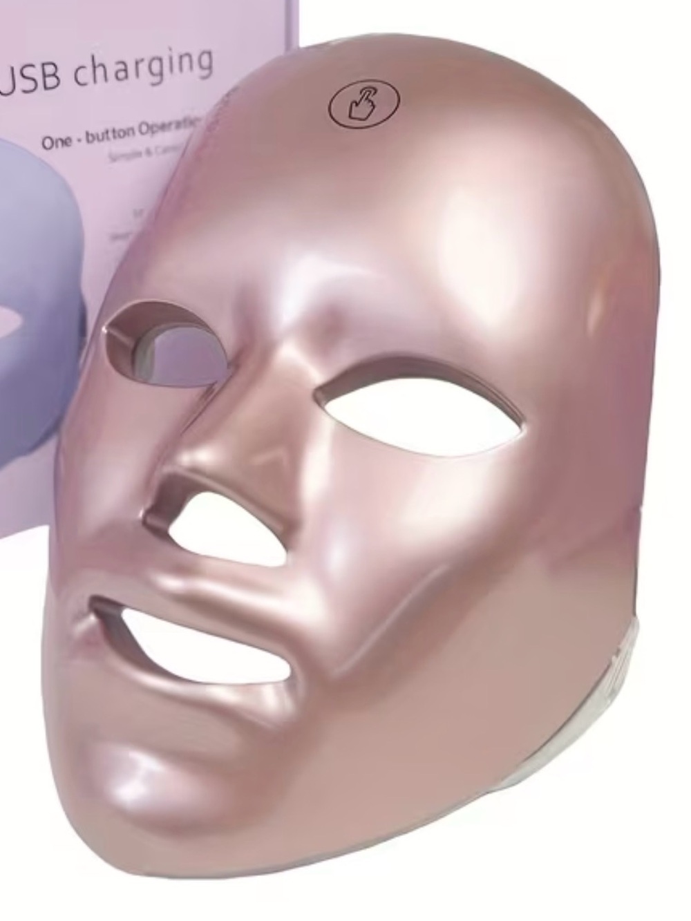 NIB-Home Rechargeable USB Powered 7-Color LED Facial Beauty Light Mask